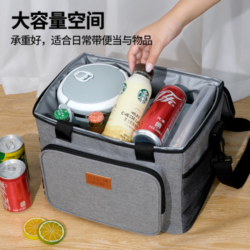 Amazon cross-border lunch bag portable shoulder picnic bag PEVA outdoor car ice bag insulated lunch box bag wholesale