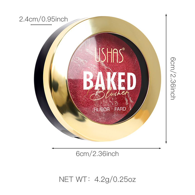 USHAS Transfronterizo Amazon Hot Sale Blush Waterproof Durable Gradient Blush UF061A + B