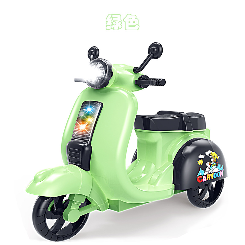 Sonido DE LOS NIÑOS transfronterizos y música ligera inercia motocicleta niños y niñas juguete interactivo padre-hijo modelo de motocicleta realista regalo