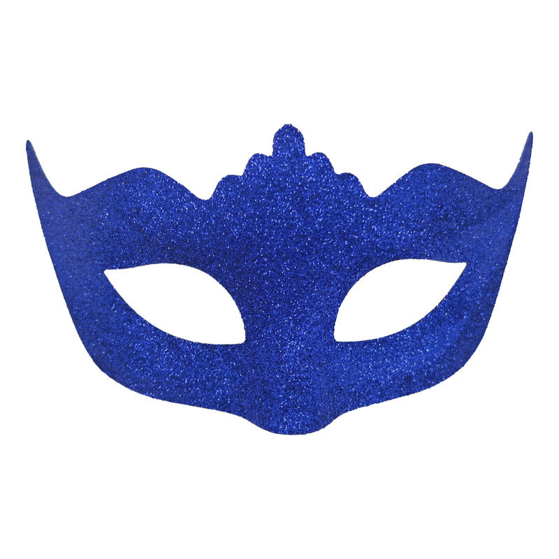 Carnaval polvo brillante retro pequeña máscara de corona veneciana máscara falsa máscara de maquillaje polvo brillante retro máscara de mitad de cara