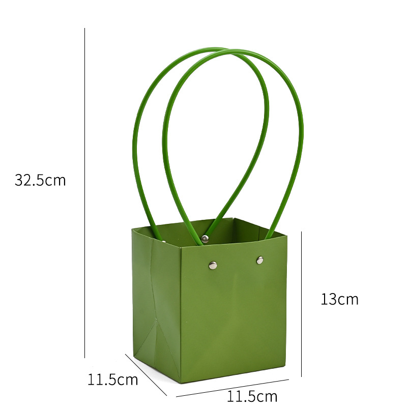 Bolso especial transfronterizo para flores, descuento al por mayor, bolsa trapezoidal de papel kraft impermeable, bolsa de embalaje de regalo, bolsa de ramo
