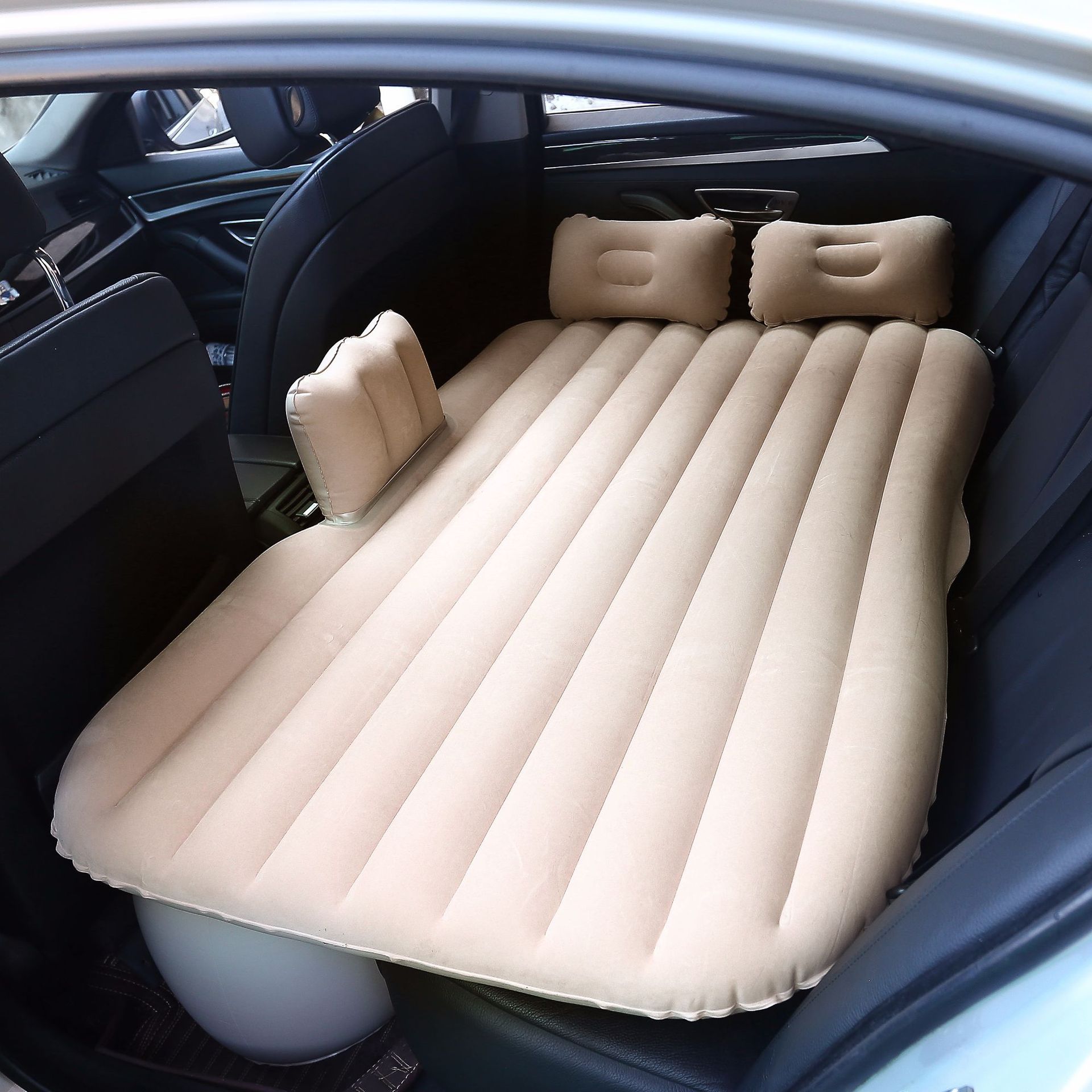 Transfronterizos cama inflable de automóviles asiento trasero flocado cama de cojín de aire universal confortable plegable cama de campamento al por mayor