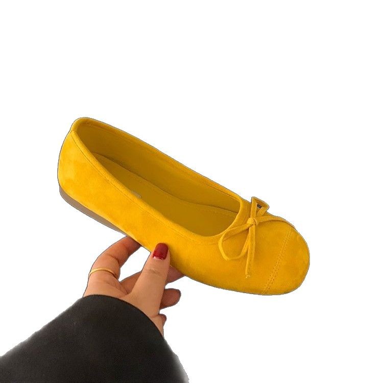 Zapatos planos bowknot francés zapatos individuales rojos zapatos de mujer zapatillas de ballet primavera suela suave zapatos de todo fósforo zapatos de leche