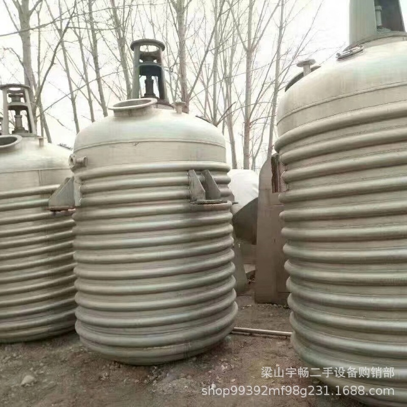 二手不锈钢反应釜全新反应釜外盘管导热油加热电磁加热316L反应釜