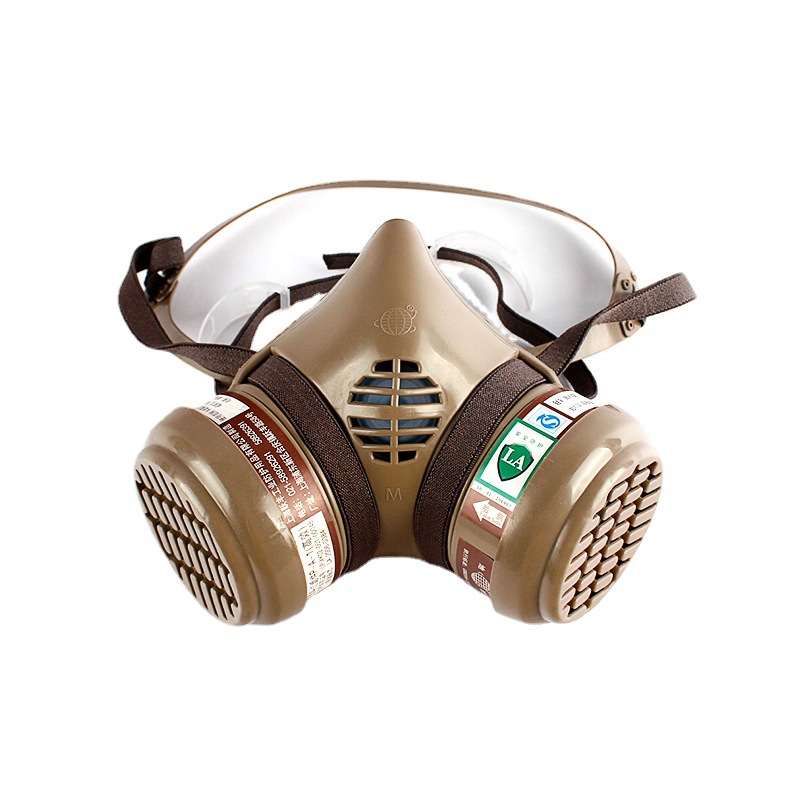 广州跃丰地球2588有效双滤盒防毒半面罩喷漆涂鸦化工劳保防毒口罩