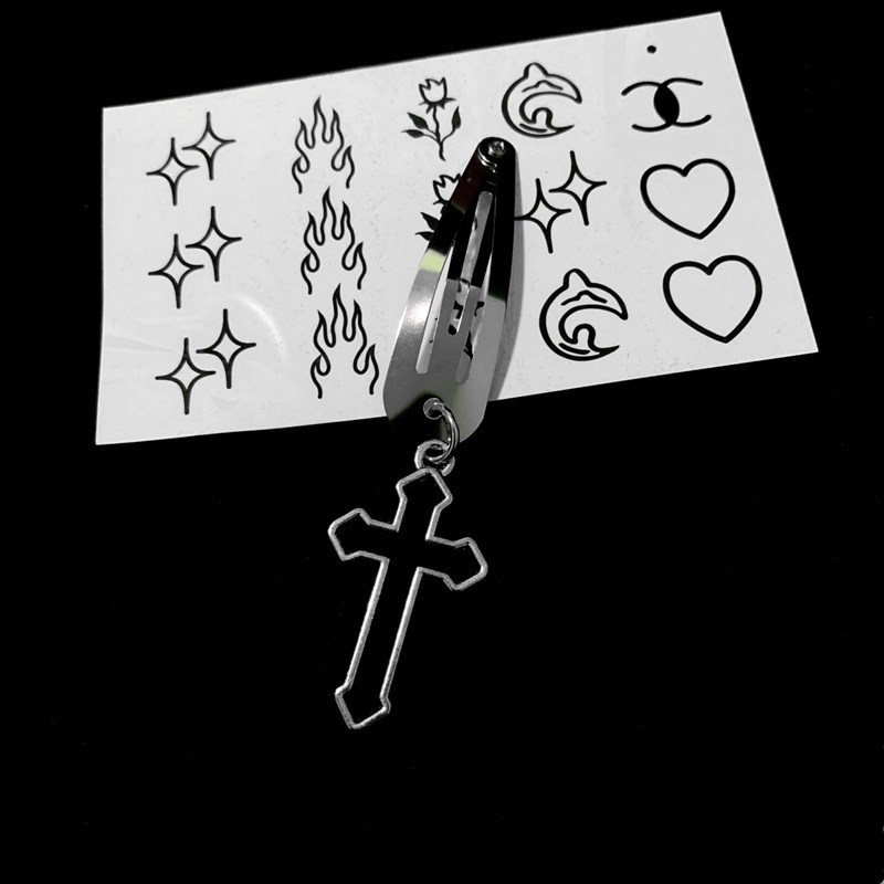 10g Weight Charm Hair Clips Hair Accessories Type 1 Piece Quantity Holiday, Street Occasion Alloy Material Cross Pattern All Seasons Season Women's Gender IG Style, Classic Style Style IG Style Classic Style Women's Cross Alloy Charm Hair Clips 6