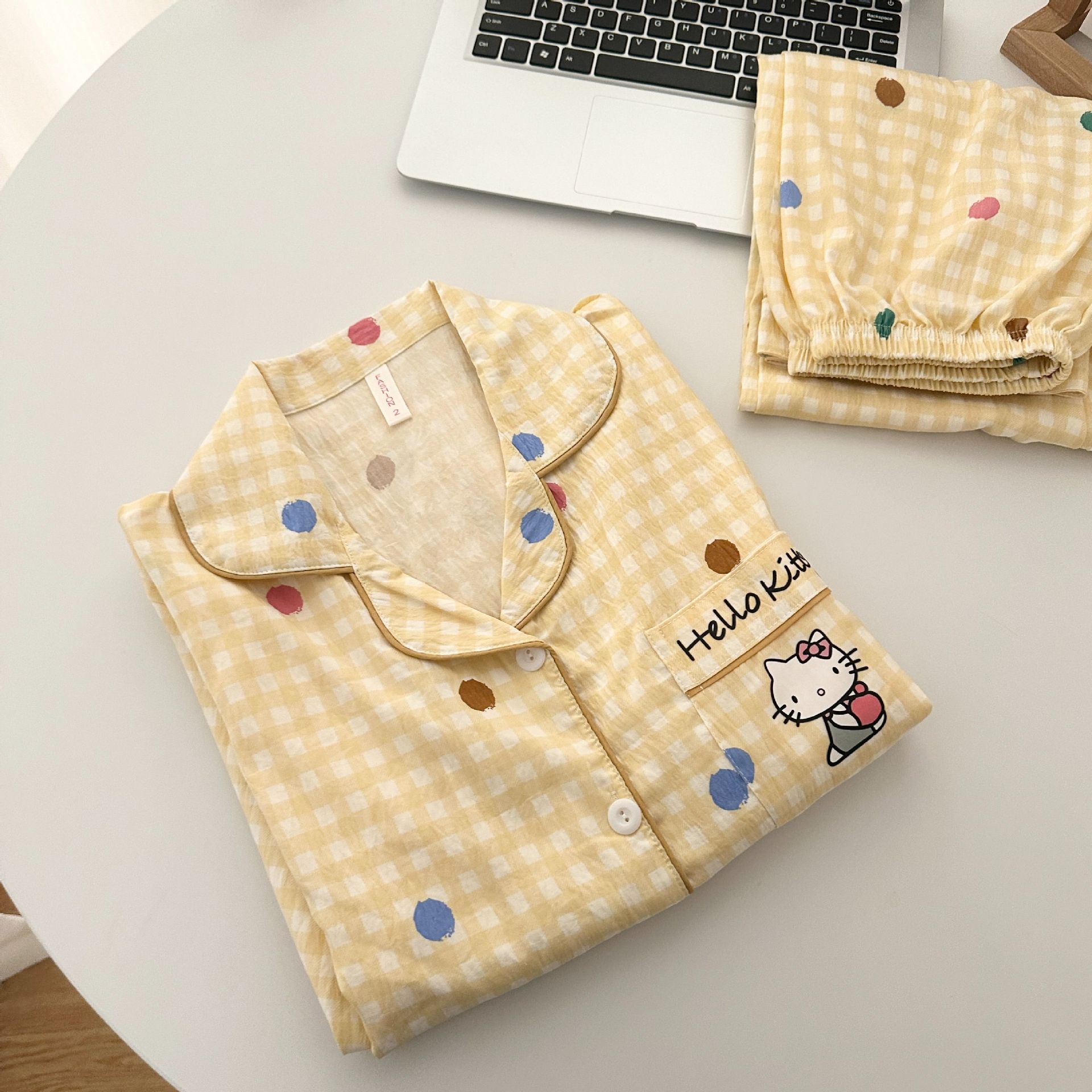 Libro rojo recomienda estrellas perros nubes algodón pantalones de manga larga pijama set de primavera nueva ropa para el hogar se puede usar fuera
