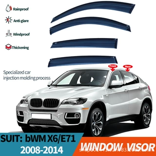 适用于宝马X6晴雨挡车窗雨眉BMW X6 E71 2008-2014 Window visors