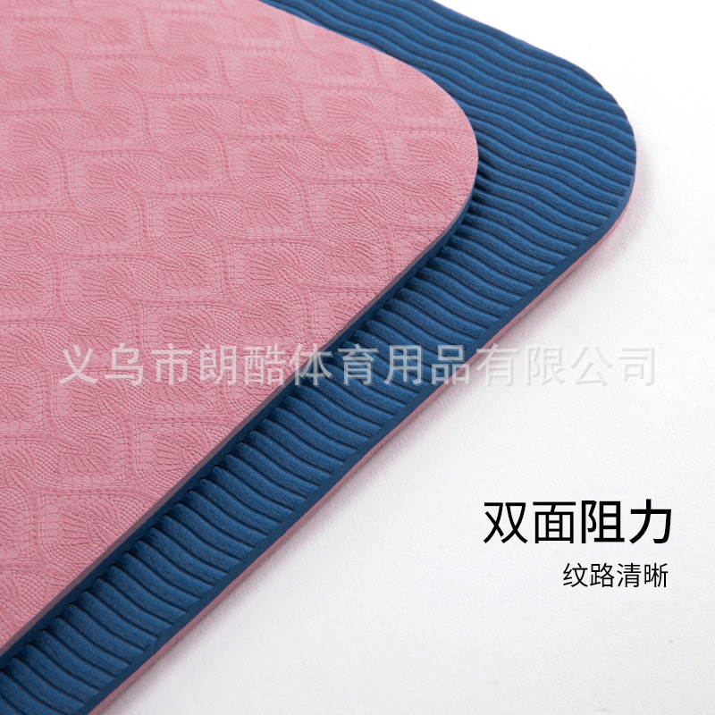 Fabricante TPE yoga Mat amortiguador estera del piso estera deportiva estera de la danza femenina estera de la aptitud de yoga en casa equipo de yoga