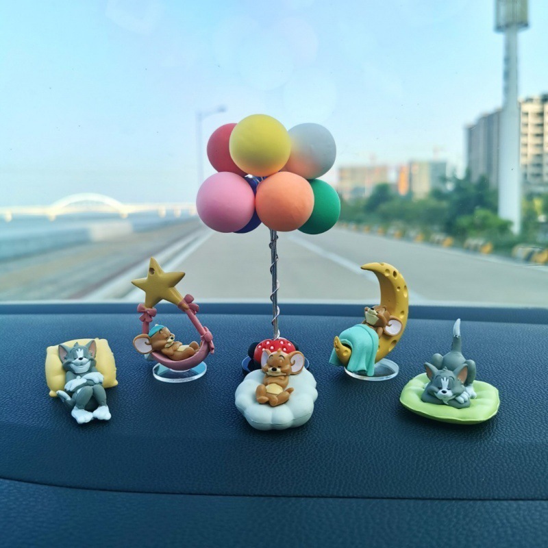 인터넷-유명한 톰 고양이와 마우스 자동차 장식품 제리 자동차 장식 센터 콘솔 장식품 귀여운 무료 배송