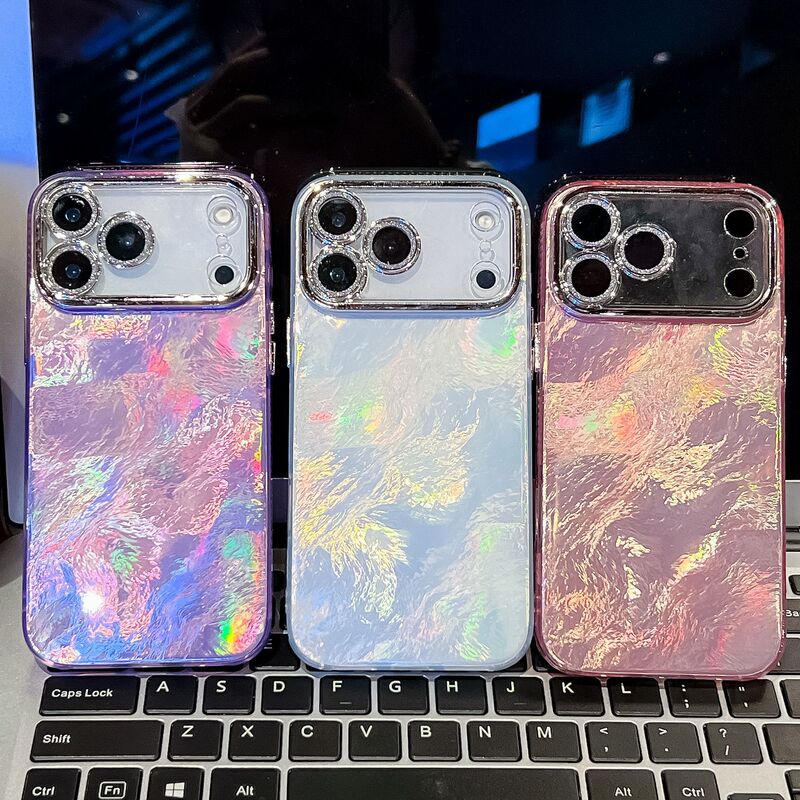 双面覆膜IMD适用苹果17promax手机壳iPhone16E高级锡纸纹防摔跨境|undefined
