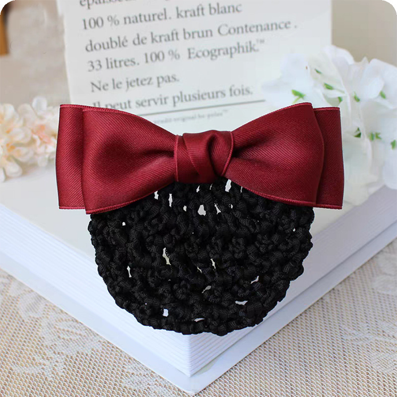 [HY 더블 레이어 헤어네트] 거친 메쉬 버건디