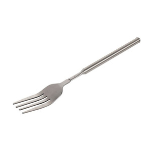 Creative Retractable Tableware Stainless Steel Barbecue Fork Retractable Barbecue Fork Portable Retractable Fork Spoon Knife