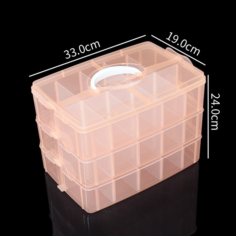 3層ボックス取り外し可能なppプラスチック収納ボックス子供のおもちゃの部品収納ボックス薬物薬品ポータブル収納ボックス|undefined