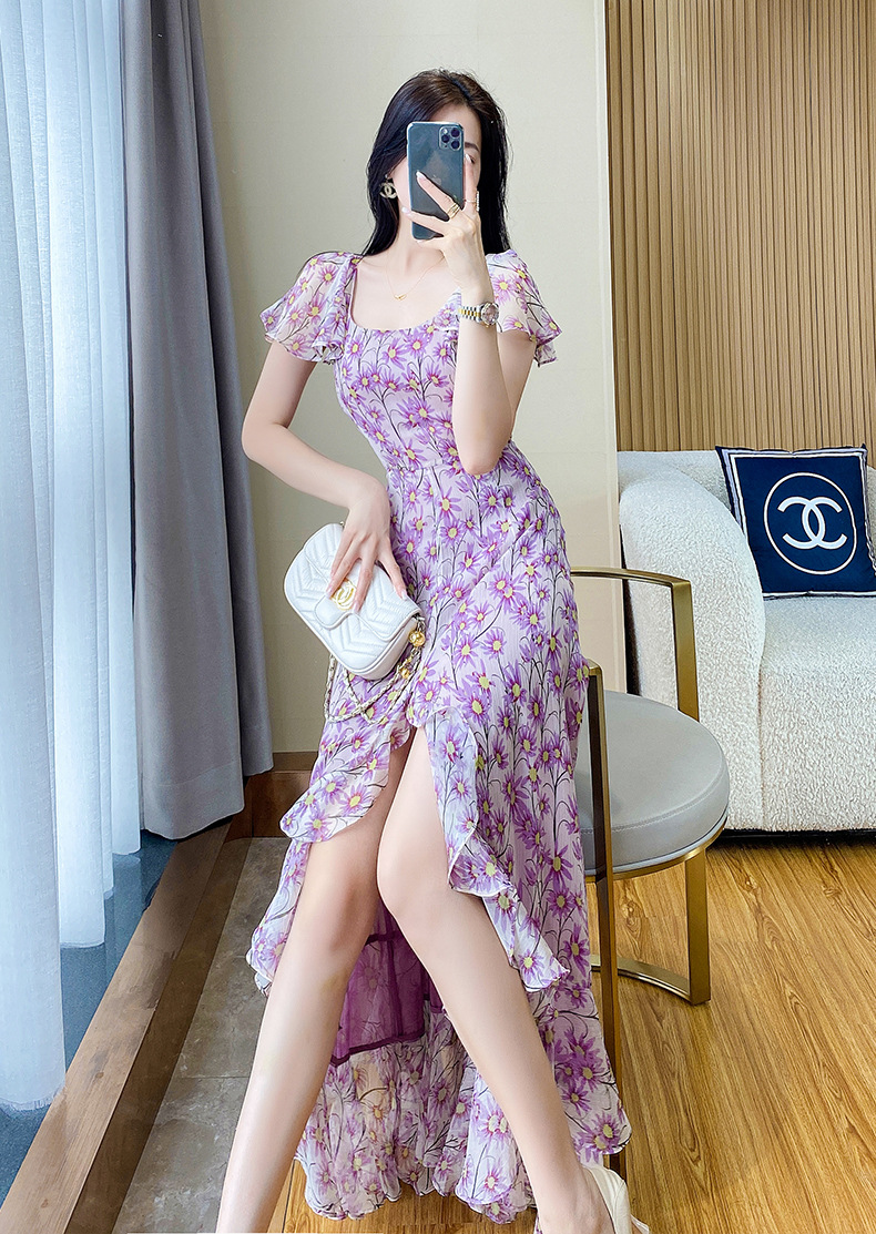 C2806 1350K VÁY ĐẦM LIỀN THÂN DÁNG DÀI NỮ DONTDHI MÙA HÈ HỌA TIẾT HOA THỜI TRANG NỮ VẢI VOAN G04 SẢN PHẨM MỚI
