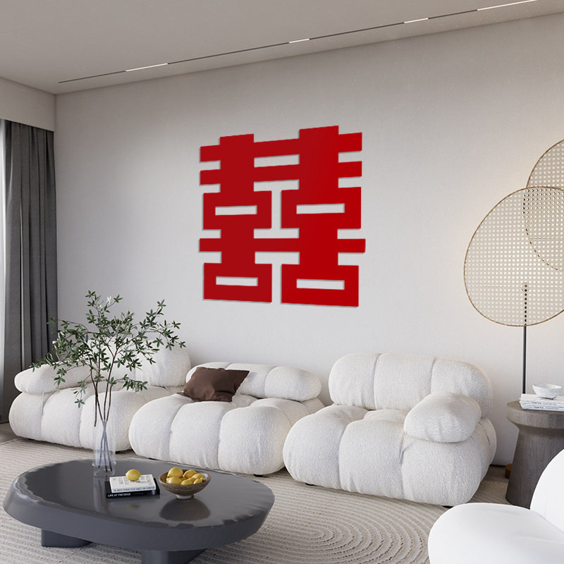 Tejido no tejido festivo conjunto de bodas decoración de la sala de estar dormitorio puerta de fondo de boda pegatinas de bodas