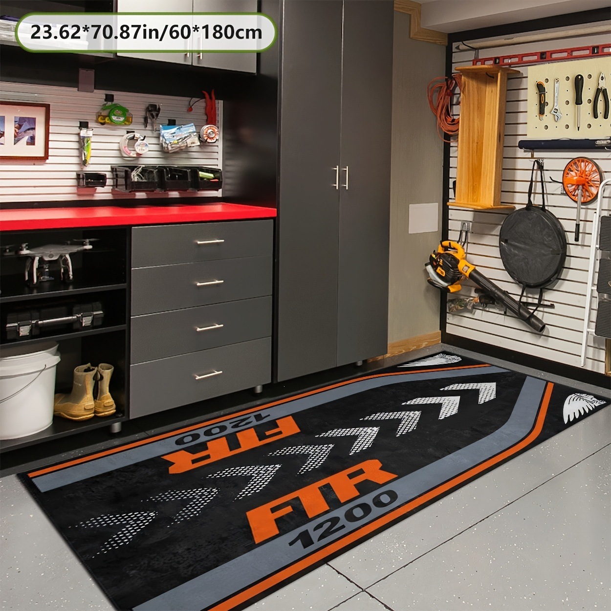 Motorcycle Display Carpet, Car Anti-Slip and Anti-Oil Stain Floor Mat, Racing Motorcycle Dirt-Resistant and Dust-Proof Protective Mat Wholesale