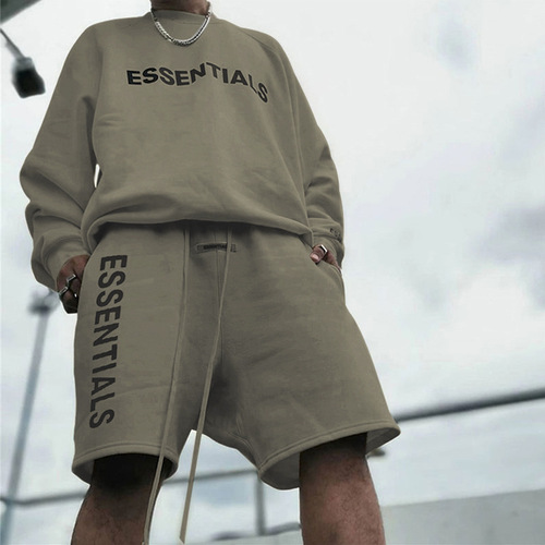 FCAR OF GOD Summer high street fashion brand shorts ESSENTIALS shorts for men, sports and leisure, three-quarter pants