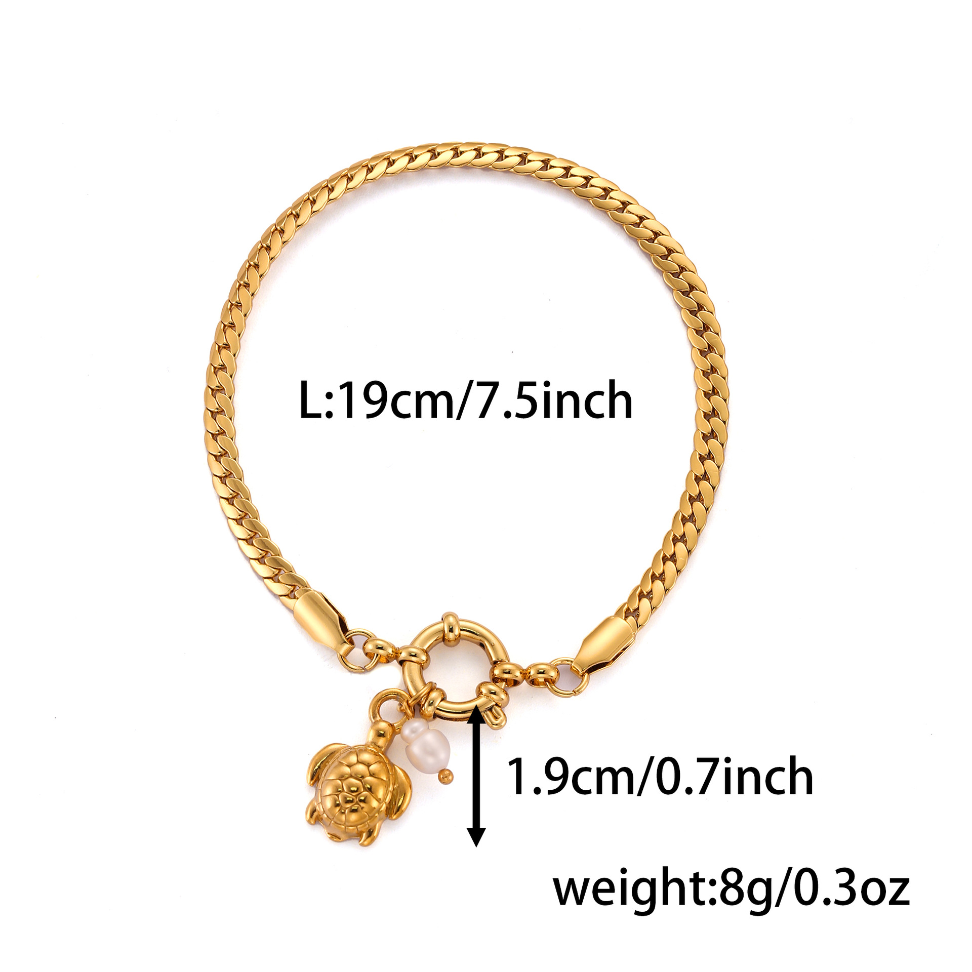 11g Weight Spring Ring Trigger Clasp Closure Clasp Closure Type Titanium Steel Pendant Material Bracelets Classification Titanium Steel Chain Material Cuban Link Chain Curb Chain, Paperclip Chain Chain Type 1 Piece Quantity Daily, Date Occasion Titanium Steel Material Sun, Cherry, Starfish Pattern All Seasons Season Women's Gender Plating Design Elegant, Sweet Style Elegant Sweet Sun Cherry Starfish Titanium Steel Cuban Link Chain Curb Chain Paperclip Chain Bracelets In Bulk 12