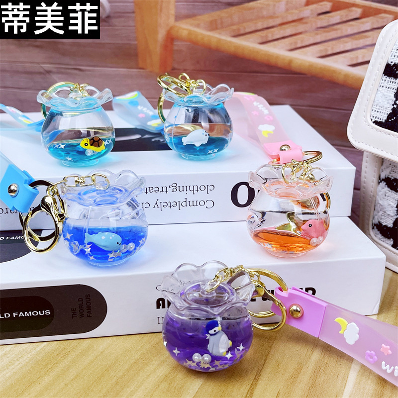 Cute Ocean Floating Liquid Fish Tank Keychain Bag Pendant Acrylic Boutique Car Pendant for Men and Women Gift Cute Ocean Floating Liquid Fish Tank Keychain Bag Pendant Acrylic Boutique Car Pendant for Men and Women Gift