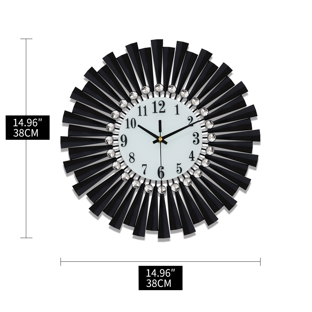 Reloj de gypsophila Reloj de pared Sala de estar Moda Alta Sensación Simple Ligero Decoración de lujo Colgante de pared Restaurante Reloj silencioso