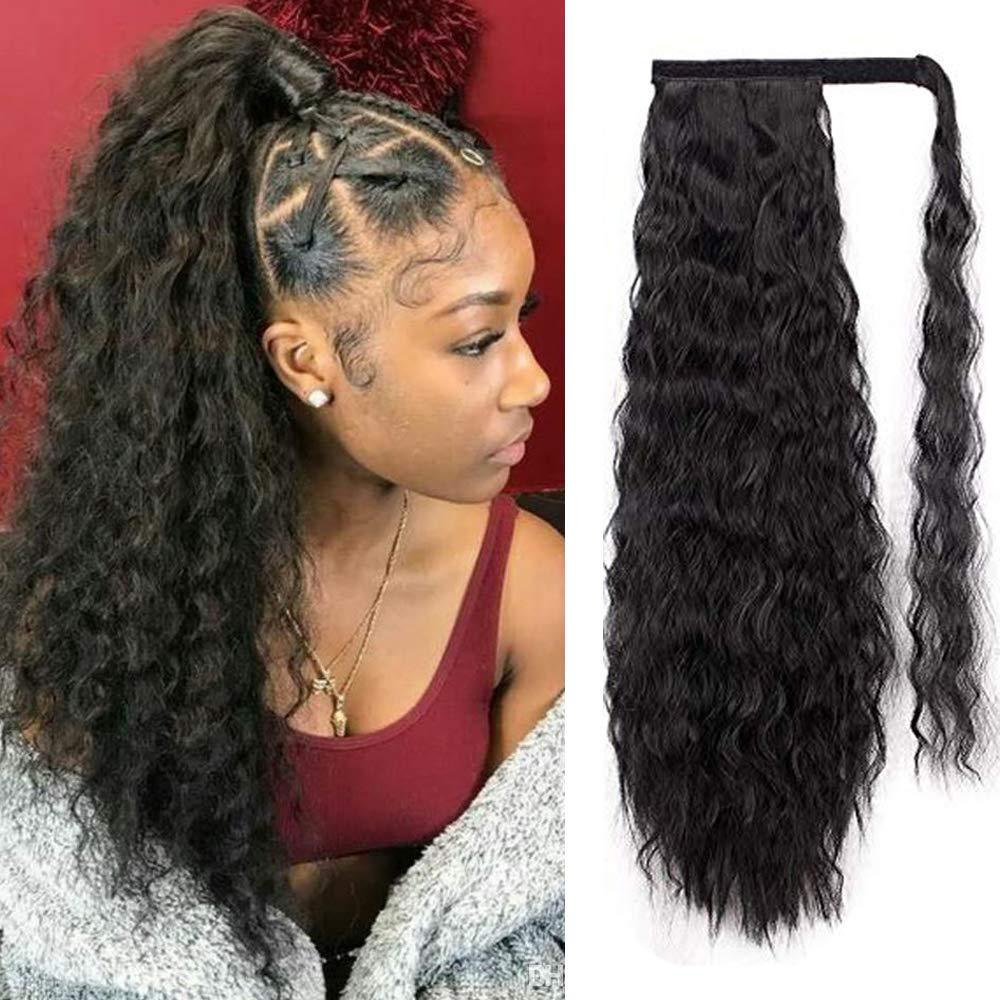 Wig female long curly hair corn wave Vel...
