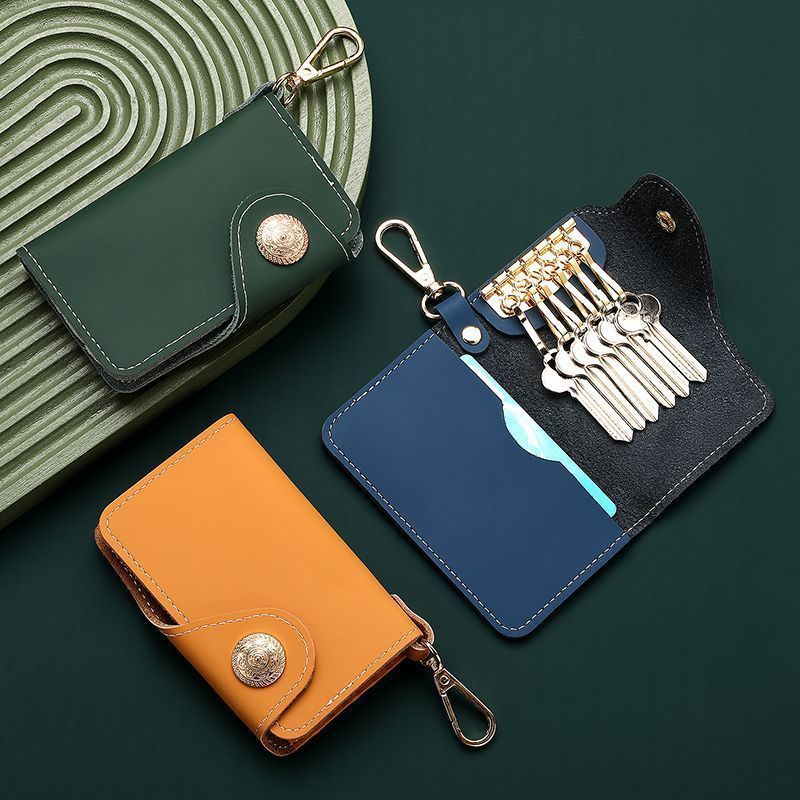 New Style Cowhide Multifunctional Key Bag for Men and Women, Portable Waist Card Holder, Universal Key Creative Storage Bag