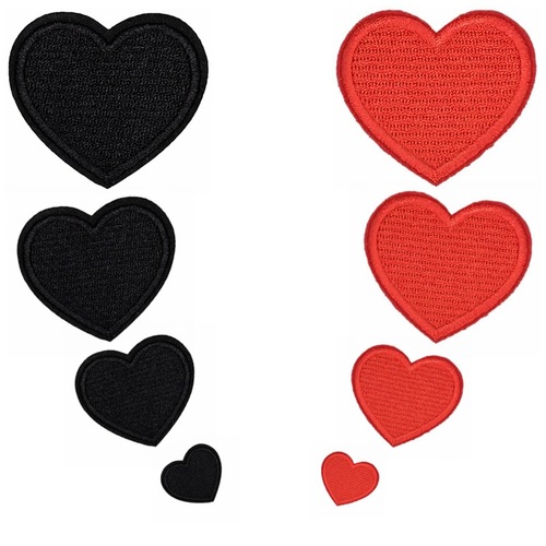 Jianxing Computer Embroidered Patchwork Clothing Accessories Clothes Decorations Size Small Love Heart Embroidery Fabric Patch