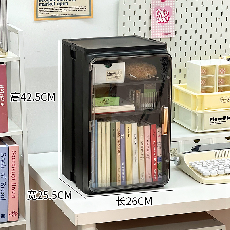 Gabinete de almacenamiento de papelería - negro grande ☆