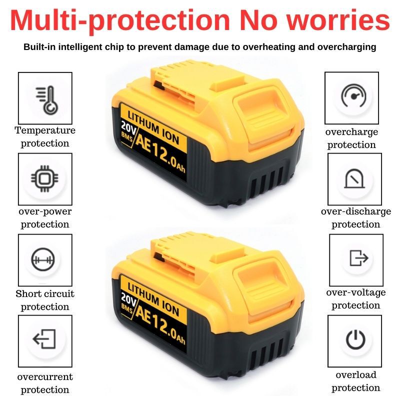 跨境专供替换得伟工具电池锂电池18V 20V DeWalt MAX XR DCB205DC|undefined