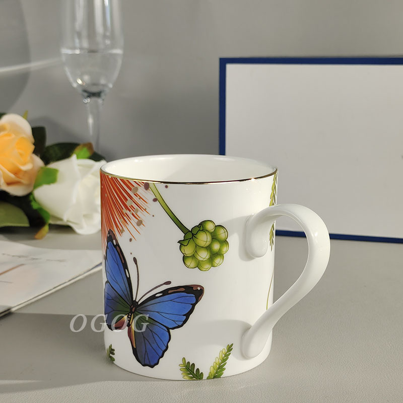 Alemania Wbao City Rainforest serie de tazas de óseo de porcelana de viento moderno simple taza de oficina de agua doméstica