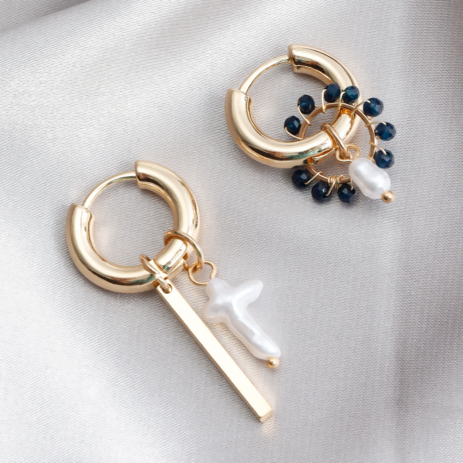 10g Weight Alloy Ear Needle Material Earrings Classification 1 Pair Quantity Holiday, Daily Occasion Alloy Material Geometric, Cross Pattern Women's Gender Plating Design Casual, Simple Style Style 1 Pair Casual Simple Style Geometric Cross Plating Alloy Earrings 27