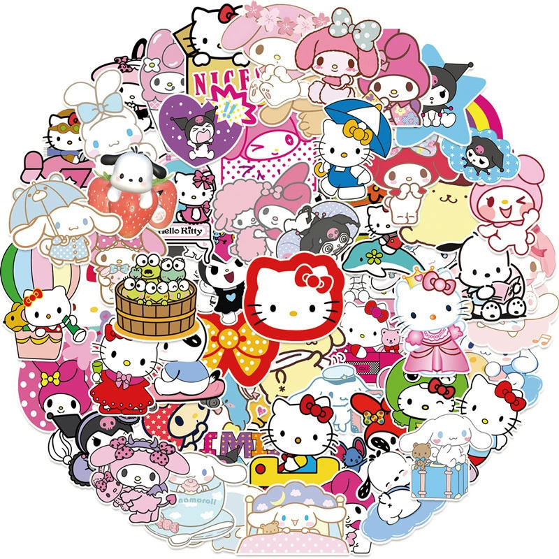 50 KT Cat Kulomi Melody наклейки для компьютера, термос, кружка, коробка для хранения гитары наклейки