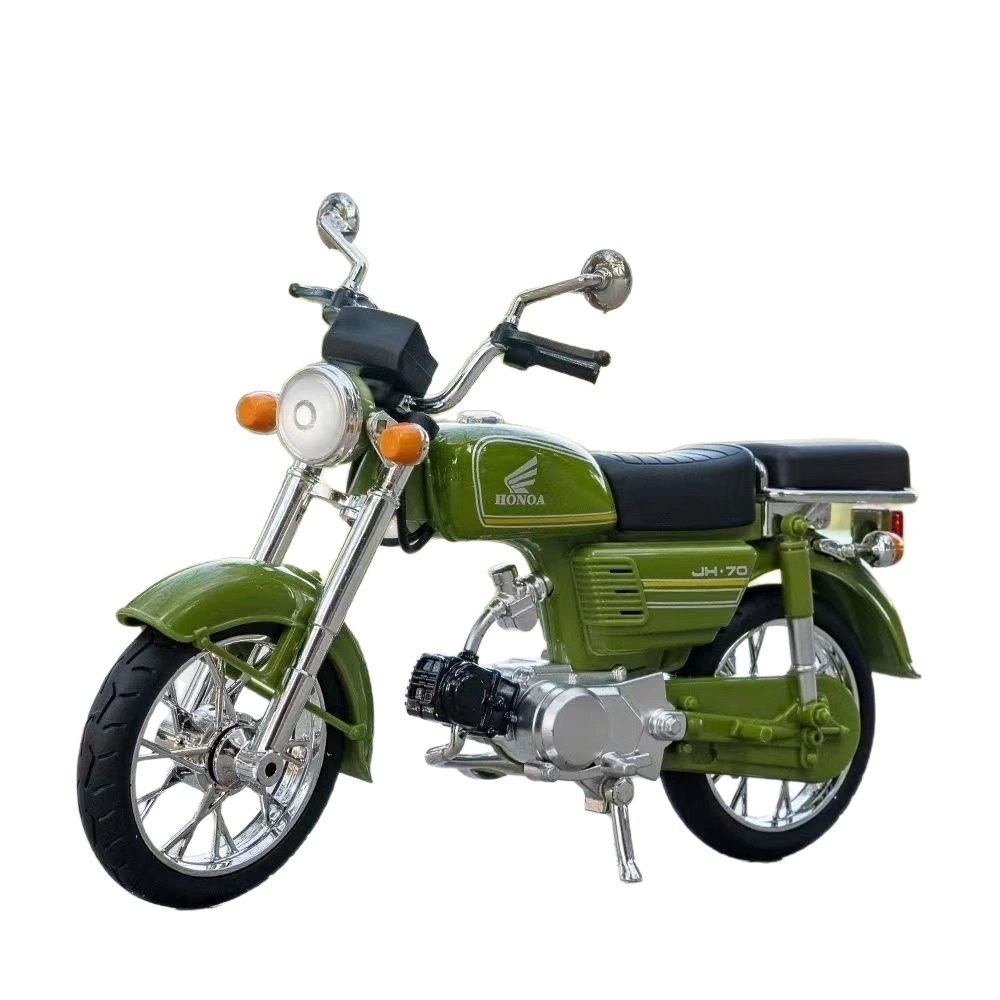 Модель мотоцикла Honda Jialing 70 из сплава, винтажный ретро мотоцикл, старинная фигурка с подсветкой, подарок парню