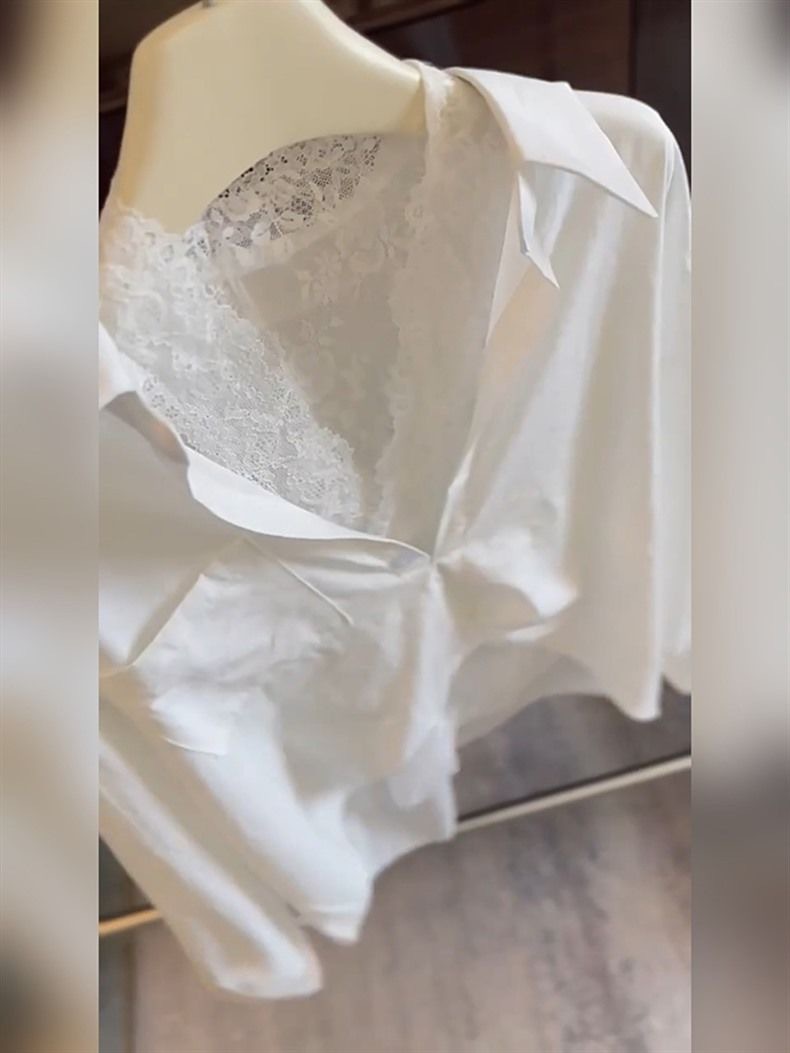 Weiße Bluse Mit Spitzenbesatz Für Damen Elegante Shirt-optik_voghion.com