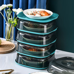 Household Insulated Vegetable Cover, Microwave Oven Cover, Dust Cover, Crisper Box, Kitchen Refrigerator Leftover Storage Box, Stackable