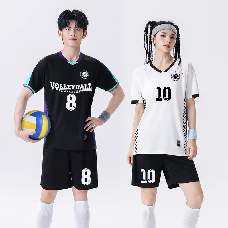 Adult New Volleyball Clothing Printed Men's and Women's Air Volleyball Training Clothing suit Student Badminton Competition Team Uniform
