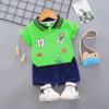 Summer set for boys, scarf, polo, with short sleeve, children's clothing, wholesale