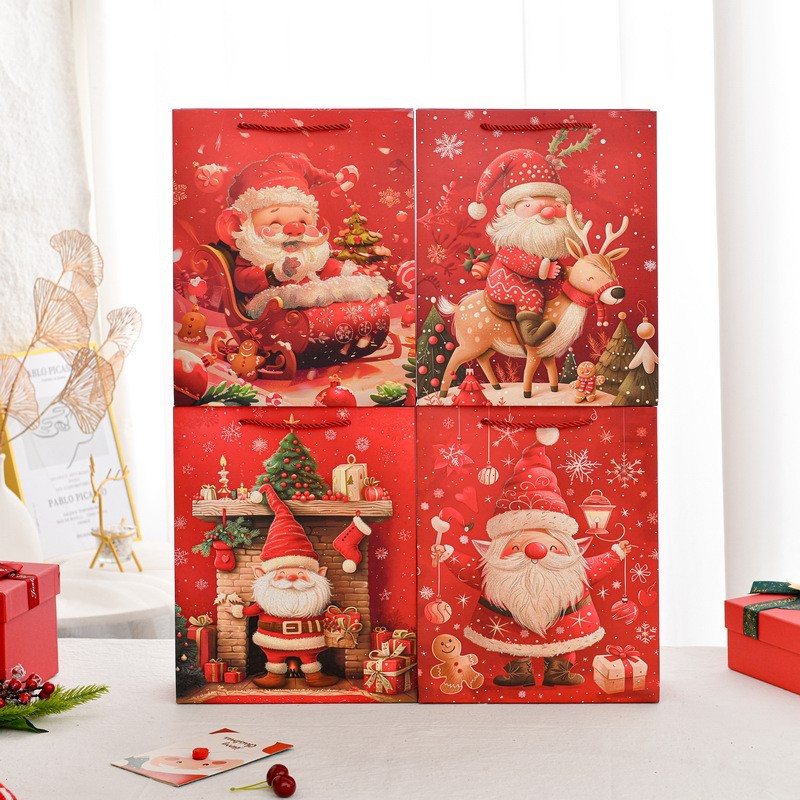 Bolsa de regalo de dibujos animados de Navidad para ancianos Bolsa de regalo de Navidad fresca transfronteriza de Amazon Bolsa de regalo de Navidad de gran número