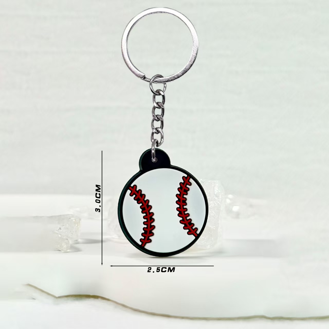 Acrílico transfronterizo baloncesto fútbol béisbol llavero deportivo creativo colgante mochila de automóvil regalos decorativos