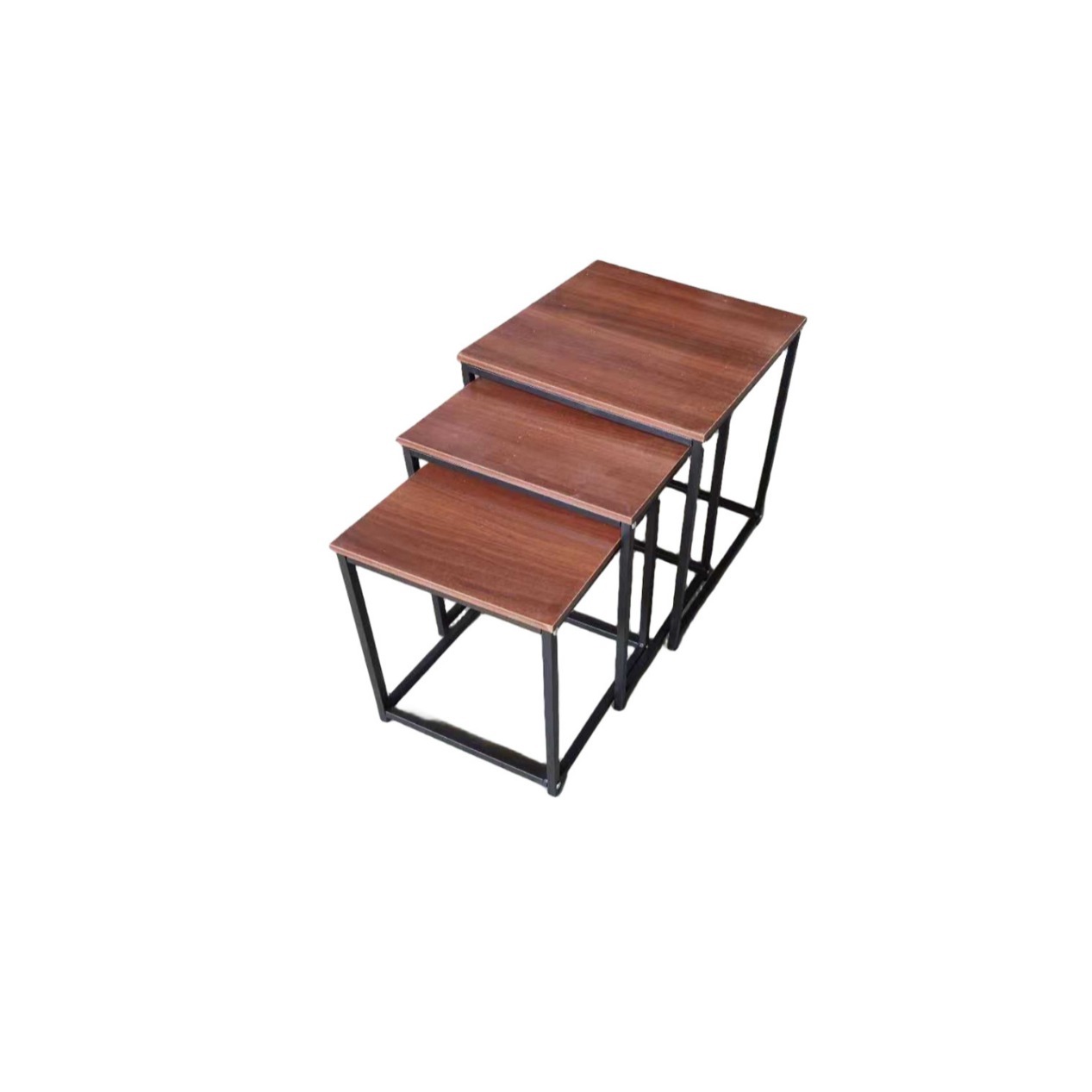 Mesa de té simple combinada de hierro forjado vintage sofá pequeño mesas cuadradas para hacer viejas mesas de café de esquina lujoso estilo americano lujoso