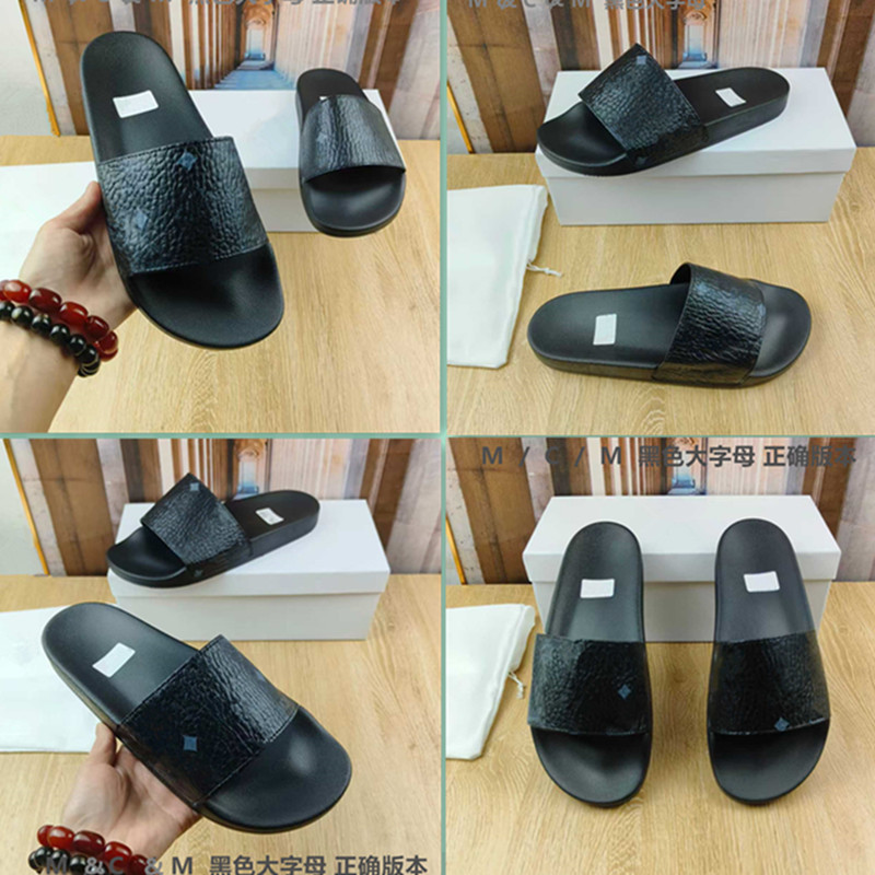 American European Southeast Asian slippers, M-letter monogram print, flat-soled, one-strap design, for cross-border wholesale and export, beach sandals