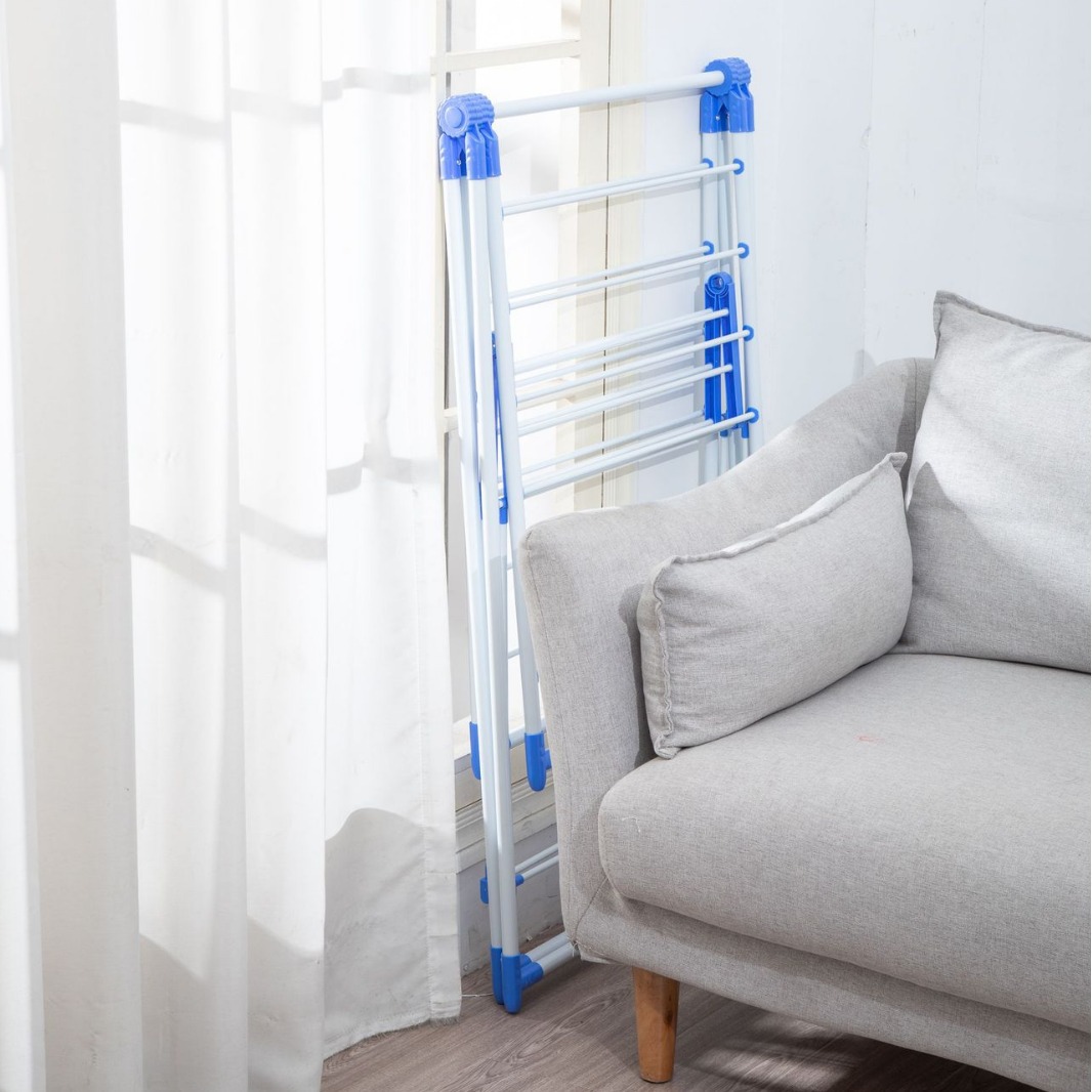 Perchero plegable tipo ala – Sin instalación – Para balcón y habitación