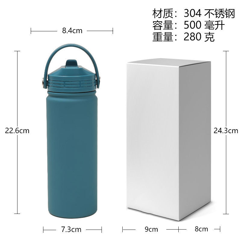 跨境2025新款条纹不锈钢保温杯  简约运动水壶多容量户外便携水杯|undefined