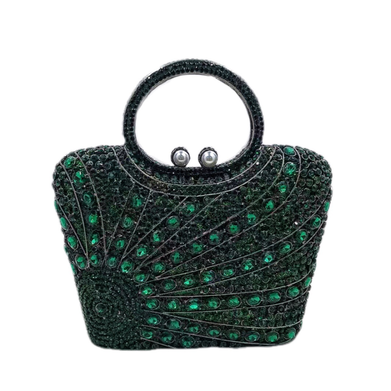 Túi clutch nữ đính đá dạ hội dáng đứng đeo chéo xách tay phong cách châu Âu — bạc, Bạc AB, màu vàng, Champagne màu chi tiết 3