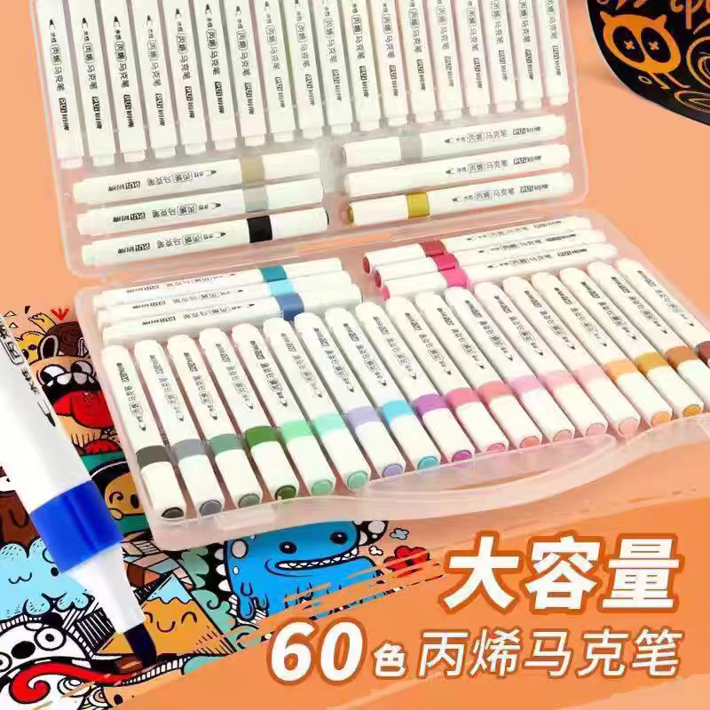 现货马克笔锐牌6808丙烯马克笔硬头笔尖水彩笔绘画涂鸦厂家|undefined