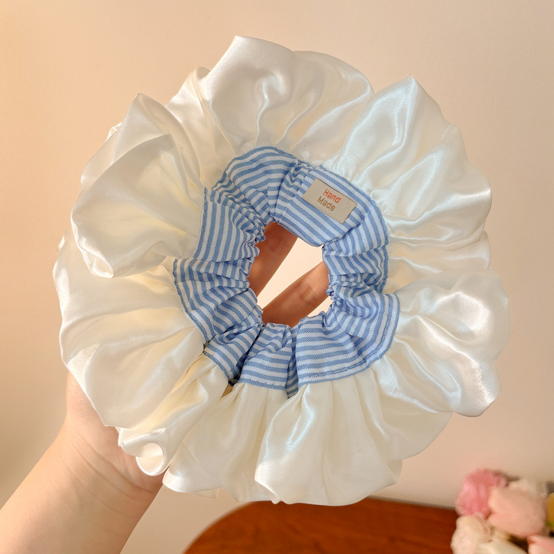 Ballet estilo encaje intestino grueso lazo para el cabello de alto valor con cola de caballo cuerda para el cabello flor para la cabeza niña de verano bola cabeza cuerda para el cabello accesorios para el cabello