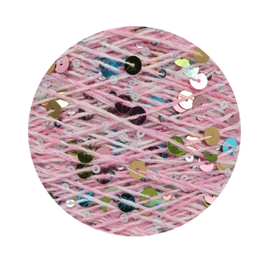 50g algodón lentejuelas hilo 3mm + 6mm peinado tamaño de lujo lentejuelas mano hilo tejer precio al por mayor