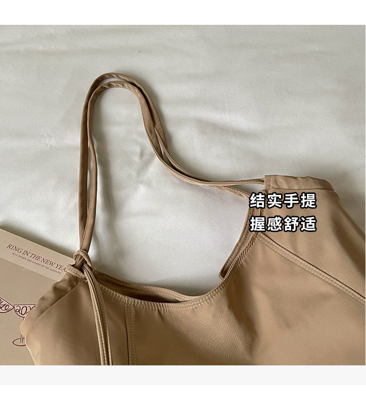Túi tote nữ vải , túi đeo vai đựng đồ lớn cho sinh viên đi học — màu cà phê, màu kaki, xanh lá cây, đen chi tiết 6