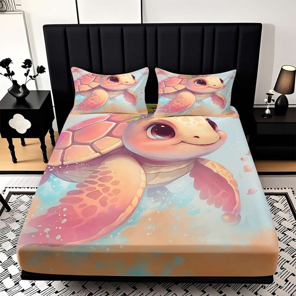 TEMU / JIT Mattress Kits de animales submarinos impresión digital HD ropa de cama